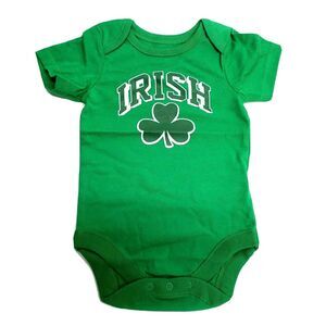 Irish‎ Baby NEW One Piece Shamrock Graphic Bodysuit 0-3 Months 7-14 Lbs